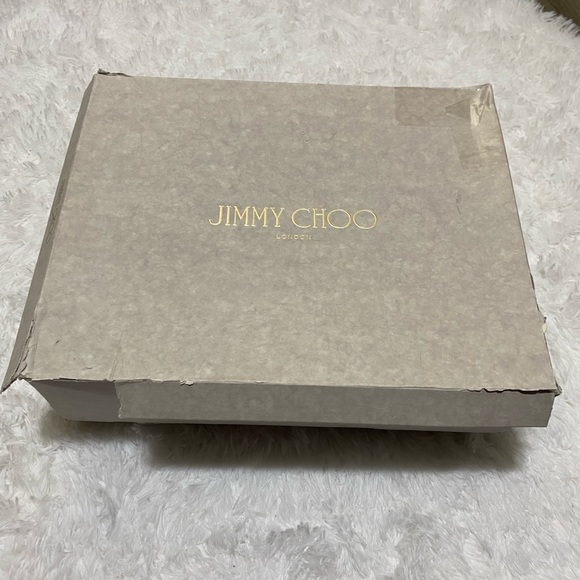 Jimmy Choo Malene 85 Anthracite Metallic Grainy Leather Bow Wrap Boots Grey 39.5 - Picture 14 of 14